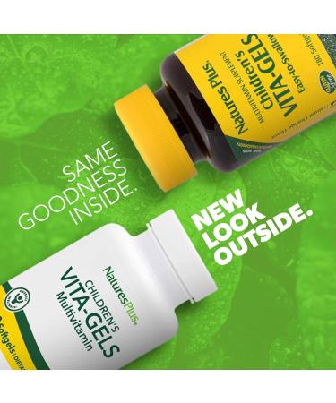 NaturesPlus Childrens Vita-Gels - 180 Easy to Swallow Softgels - Natural Orange Flavor - Multivitamin for Kids - Gluten-Free - Buy Online on GoSupps.com