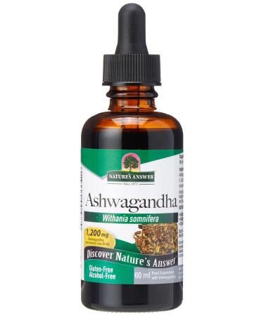 Nature's Answer Ashwagandha Root | Herbal Supplement Maintain Healthy Immune Function | Supports Body Against Stress | Gluten-Free, Alcohol-Free & Vegan 2oz