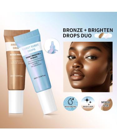  G n rique Bronzing Drops Face Tan Serums Body Highlighter Radiant Finish Gradual Glow Moisturizer Set of 2 Ideal for Daily Use for Home Salon or Travel 10 ml - Buy Online on GoSupps.com