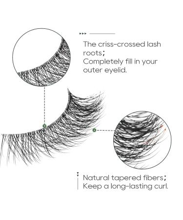 Jiocolor 3D Faux Mink False Eyelashes - Fluffy Wispy Natural Lashes - 7 Pairs DJ-20 (8mm-14mm) - Buy Online on GoSupps.com