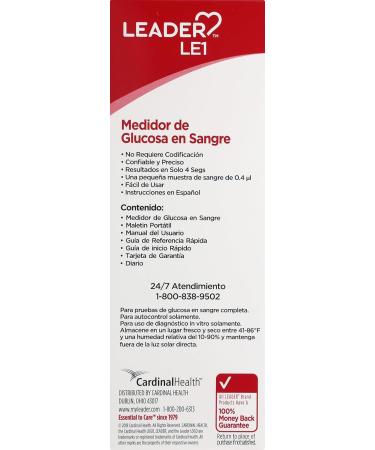 LEADER Blood Glucose Meter - No Coding Fast & Accurate Results for Adults & Kids 12+ Compatible with LEADER Test Strips - Buy Online on GoSupps.com