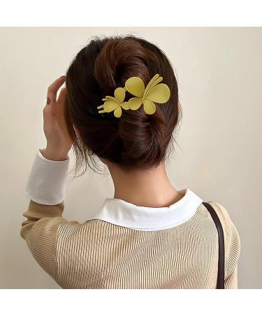 Matte Hair Claw Clips Set - 3 Pieces Double Butterfly Duck Bill Clips for Styling Thick Hair - Non-slip Barrettes for Women and Girls - Buy Online on GoSupps.com