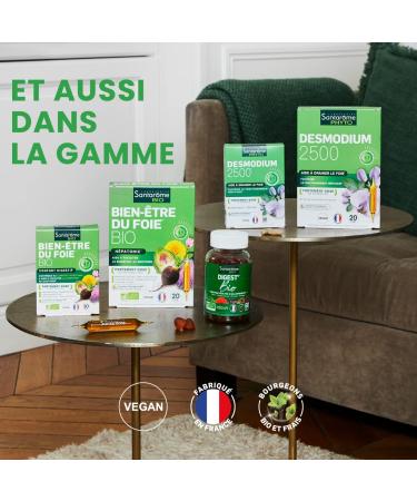 Organic Santarome - Desmodium 2500 | Liver Detoxifying Food Supplement | Liver Function Protection & Detoxification - Herbal | 20 bulbs | Made In France | Vegan - Buy Online on GoSupps.com