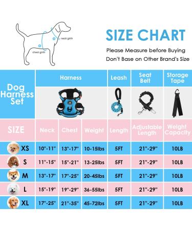 Nestroad Blue Dog Harness for Medium-Sized Dogs | Anti-Draw Safety Belt & Padded Design | Ideal for Neck 33-43cm & Chest 43-64cm - Buy Online on GoSupps.com
