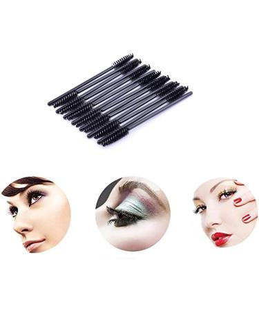 100PCS Black Eyelash Brushes Mascara Wands Eye Lash Eyebrow Cosmetic Makeup Brush Tool Kits - Buy Online on GoSupps.com