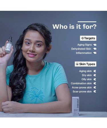 UN'DERATED Multimolecular Hyaluronic Acid Serum powered by DL panthanol and gotu cola extract for Glow and Plump up skin with intense hydration | 30mL - Buy Online on GoSupps.com