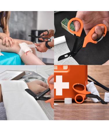 FCSNJH 2-Piece Bandage Scissors Set | Rust-Free Steel 19cm Bent Medical Scissors for Nurses Medical Students & Emergency Rooms - Buy Online on GoSupps.com