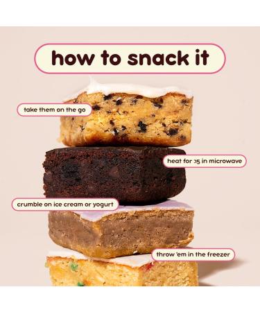 Prime Bites High Protein Brownie (12 Per Box, Variety Pack) - 19g of Protein, 5g of Collagen, Gluten Free, Low Sugar Treat, Delicious Protein Snack - Buy Online on GoSupps.com