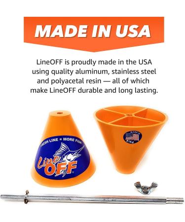 LineOFF Fishing Line Winder Spooler (Orange) - Electric Drill Powered Stripper Tool - Buy Online on GoSupps.com