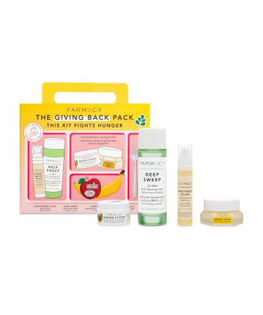 Farmacy Skincare Gift Set - Giving Back Pack - 20 Meals Donated to Feeding America with Every Kit Sold 4 Piece Set Giving Back Pack