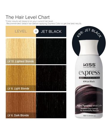 Kiss Express Color Semi-Permanent Jet Black 3.5oz | Buy Online - Fast International Shipping - Buy Online on GoSupps.com