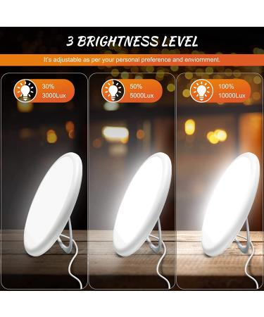 10000 Lux UV-Free Light Therapy Lamp with Touch Control and Adjustable Brightness - Home & Office Sunlight Lamp with Timer Setting and Rotatable Bracket - Buy Online on GoSupps.com