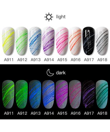 Penny73 Luminous Wire Drawing Nail Kit - 8 Color Fluorescent Nail Art Set for Stunning Gel Manicures - Buy Online on GoSupps.com