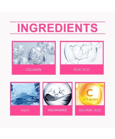 Kojic Acid Serum - Collagen Face Serum for Skin Lig_htening - Anti Aging Face Serum - Dark Spot Correcting Glow Serum - Hydrating Serum - Facial Serum for Firming Moisturising Nourishing (30ml) - Buy Online on GoSupps.com