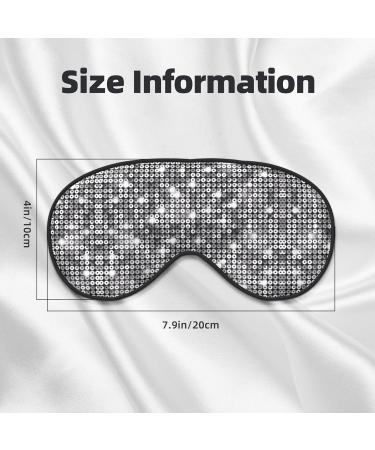 Silver Sequin Eye Mask - Soft Adjustable Sleep Mask for Comfort | Unisex Black Sleeping Mask - Buy Online on GoSupps.com
