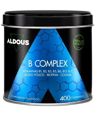 Vitamine B Complex + Vitamine C - 400 comprim s pour plus d'un an - Multivitamines - Complexe Vitamine B avec Vitamine B12 B1 B2 B3 B5 B6 Acide Folique Biotine Choline - Vegan - ALDOUS