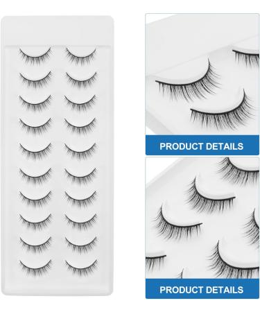 DRESSOOS 10 Pairs Fake Eyelashes Professional Eyelashes Bulk Fluffy False Eyelashes Women Eyelashes Makeup Eyelashes False Lashes Wispy Fake Lashes Miss High-grade Fiber Nude Makeup Plant - Buy Online on GoSupps.com