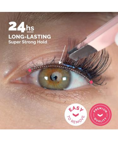 Renata Beauty 24-Hour Transparent Lash Glue for False Eyelash Extensions - Waterproof, Dual-Function Brush Tube - Compatible with Glue Remover - Buy Online on GoSupps.com