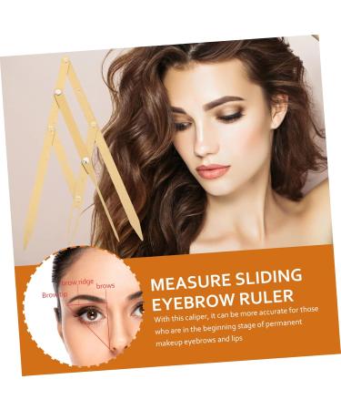 MAGICLULU 1pc Second Generation Scale Metal Eyebrow Shaping Stencil Eyebrow Positioning Ruler Balance 25x5x0.6cm Golden - Buy Online on GoSupps.com