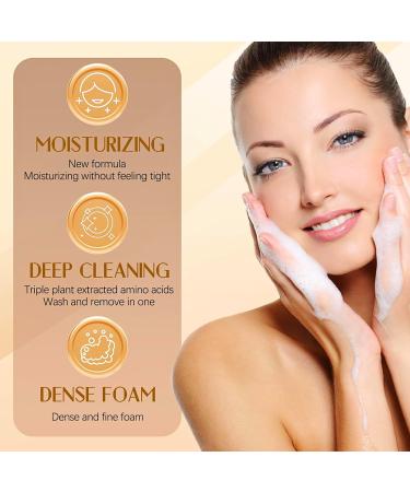 Turmeric Face Wash With Brush Turmeric Kojic Acid Foaming Cleanser Turmeric Cleansing Oil Clean And Clear Cleanser Foaming Face Wash Women For Skin Tone Reduce Blemish & Acne Hydrate Skin Vegan - Buy Online on GoSupps.com