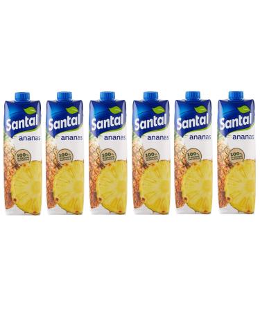 Italian Gourmet E.R. Parmalat Santal I Classici Succo di Frutta Set of 6 pineapple juice 100% natural origin Refreshing drinks Tetrapack 1000 ml