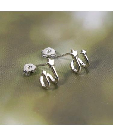 Star Spiral Hoop Earrings - Silver Boho Cluster Studs & Twist Huggies Jewelry for Women & Girls - Buy Online on GoSupps.com