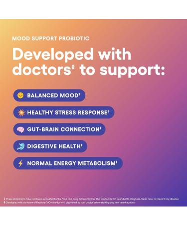 Physician's CHOICE Mood Support Probiotic - Supports a Balanced Mood Healthy Stress Response & Digestive Health with Prebiotics Ashwagandha Vitamin B12 Folate - for Men & Women - 30ct 30 Count (Pack of 1) - Buy Online on GoSupps.com