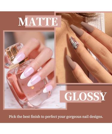 Elite99 Gel Nail Polishes Set- 8 Pack Gel Nail Kit Nude Pink Glitter Gel Polish Set Soak Off UV LED Nail Gel Manicure Kit DIY Home Salon Nail Art Top Coat Base Coat Matte Top Coat C004 - Buy Online on GoSupps.com