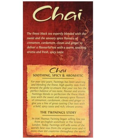 Twinings Chai Tea Bags - 20 Count (Pack of 2) | Authentic and Fragrant Blend - Buy Online on GoSupps.com