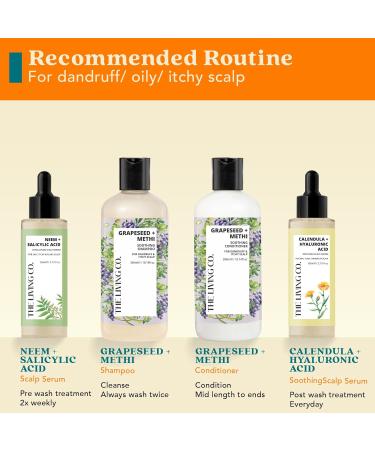 Soothing Grapeseed & Methi Shampoo for Dandruff Relief | 300ml - International Shipping - Buy Online on GoSupps.com