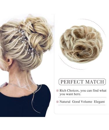 Women's Messy Bun Hair Piece - Coffee Brown to Bleach Blonde | Hair Scrunchies for Stylish Updos - Buy Online on GoSupps.com