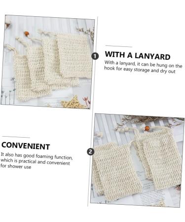 Healeved 20 Pcs Soap Bag Mesh Soap Saver Pouch Bar Soap Pouch Soap Mesh Holder Face Cleaning Net Beige Sisal - Buy Online on GoSupps.com