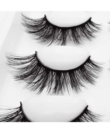 Hannahool 10 Pairs 3D Natural False Eyelashes - Reusable Fluffy Cross Faux Mink Long Stripe Lashes Y02 - Buy Online on GoSupps.com