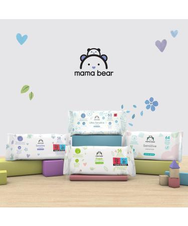 Amazon Mama Bear Sensitive Baby Wipes - Unscented 336 Count (6 Packs of 56) | Safe Gentle and Effective for Babies - Ship Internationally - Buy Online on GoSupps.com