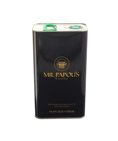 Mr. Papou's Extra Virgin Olive Oil 3L - First Cold Pressed - Family Owned Greek Harvest - 101.4 fl oz - Buy Online on GoSupps.com