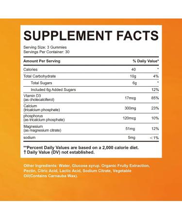 OVANKATA Calcium Magnesium Gummies 300mg | High Absorption | Bone & Muscle Support | Vegan | 60 Gummies - Buy Online on GoSupps.com