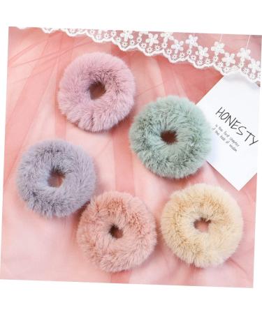 minkissy Fuzzy Fur Scrunchies 5pc Girl Scrunchies Hair Ribbons for Women Rabbit Furry Hair Ties Fluffy Hair Ties Women's Hair Accessories Hair Rope Headband Miss The Bubble Fur Hair Bobbles - Buy Online on GoSupps.com