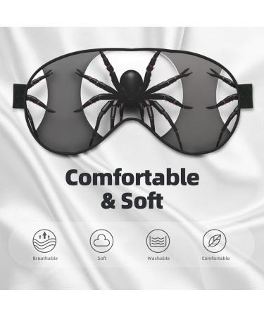 Black Spider Double-Sided Sleep Eye Mask | Soft Comfort Blindfold with Adjustable Strap | Block Out Light Perfect for Travel & Sleep - Buy Online on GoSupps.com