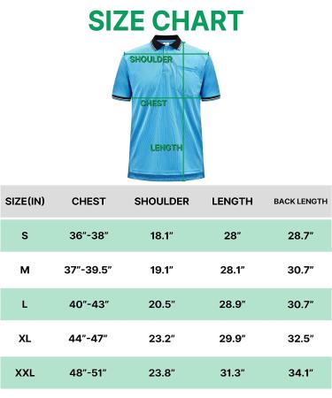 Men's Polo Referee Shirt - Baseball & Softball Official Umpire Jersey - Light Blue, Medium - Buy Online on GoSupps.com