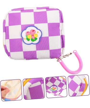 Healifty Aunt's Towel Storage Bag Set - Mini Clutch Organizer Pouch for Women | Portable Period Bag with Zipper Closure and Button Tampon Holder - Pu Violet - Buy Online on GoSupps.com