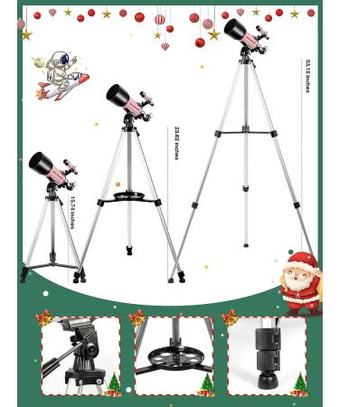 70mm Professional Refractor Telescope for Kids Girls - Ideal Astronomy Gift for Beginners - Pink - Buy Online on GoSupps.com