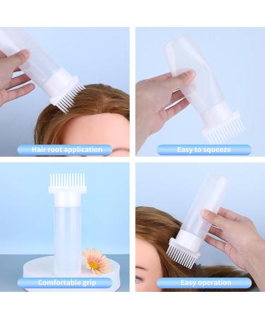 6oz Root Comb Applicator Bottle for Hair Dye & Scalp Treatment - Graduated Scale, Professional Hair Oil Brush - Buy Online on GoSupps.com