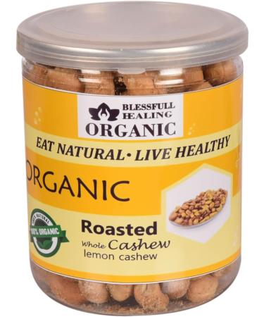 Blessfull Healing Organic Natural Vegan Lemon Roasted Whole Cashew Nuts Crunchy Kaju 300 Gram - Buy Online on GoSupps.com