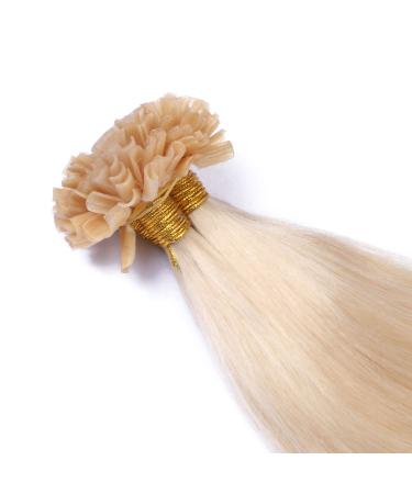 Keratin Bonding Hair Extensions - #60 Weissblond - 60cm - 50 Strands - 100% Remy Human Hair - U-Tip by Novon Hair Extensions - Buy Online on GoSupps.com