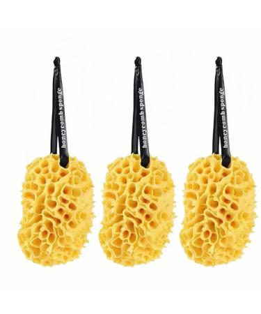 Bath Sponges 3 Pack Loofah Sponges Cleansing Body Exfoliating Honeycomb Sponges Large Ultra Soft Rich Foam Body Sponges for Shower Women Men Children