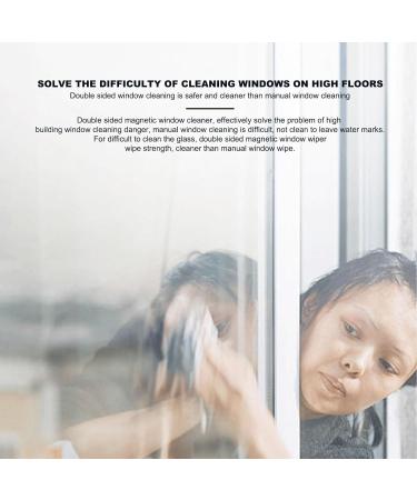 Magnetic Window Brush Outside Magnetic Window Cleaner Glass Wiper Effort Saving Double Sided Window Cleaner Brush with Comfortable Grip for Window Glass Cleaning - Buy Online on GoSupps.com