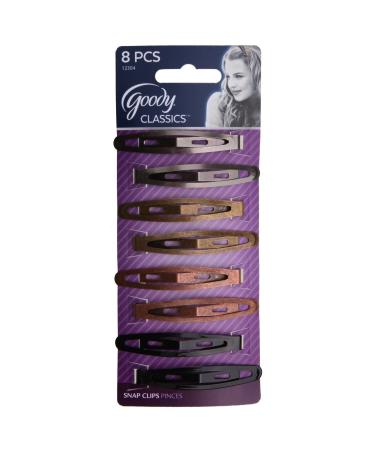 Goody Womens Classic Oval Metal Contour Clip 8x Item 12304 Assorted Colors