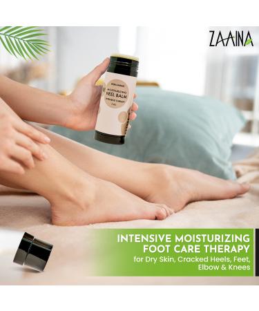 Zaaina Heel Balm Stick 2 oz - 100% Natural Foot Cream for Fast Relief & Intensive Moisturizing, for Dry Cracked Heels, Feet, Elbow, Knees - Pedicure Therapy, Pack of 1 - Buy Online on GoSupps.com