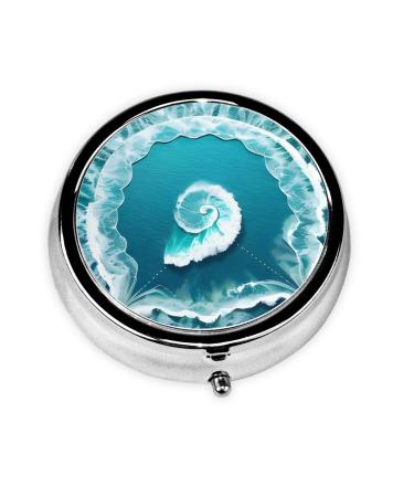 GerRit Sea Of Loveround Pill Box 3 Compartments Round Pill Box Organizer For Purse Or Pocket &*Portable Travel Pill Box