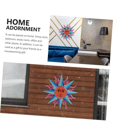 Zerodeko Iron Pendant Ornament Iron Art Craft Pendant Iron Craft Sun Wall Pendant Hanging Decoration Colorful 29x29cm Purple - Buy Online on GoSupps.com